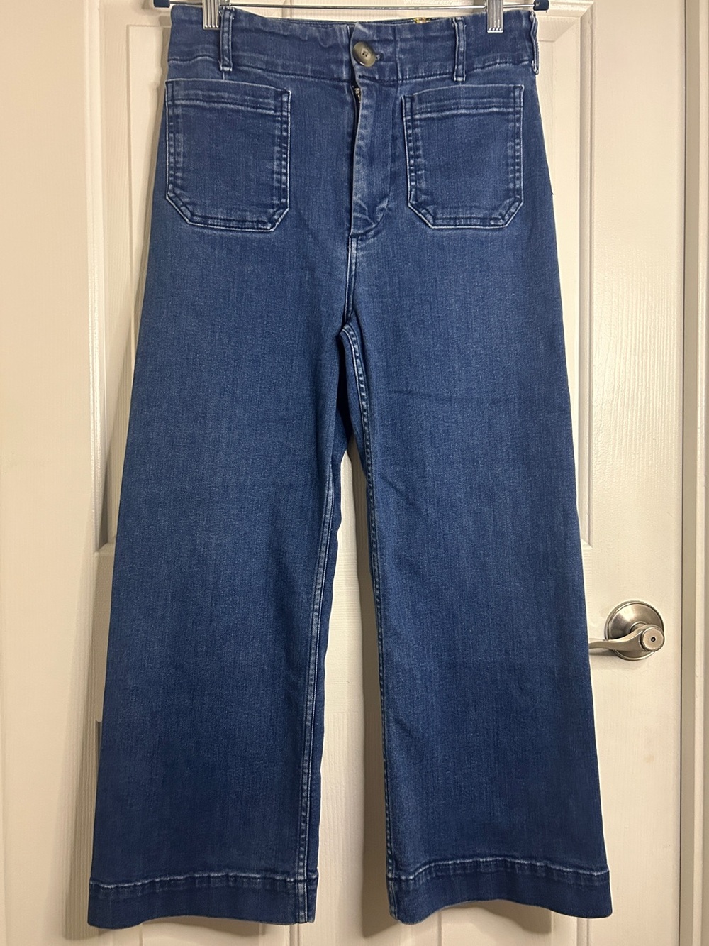 Anthropologie women Relaxed Wide-Leg Jeans in Medium Blue